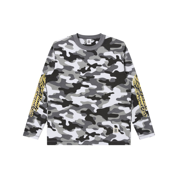 FLAME LOGO THERMAL LONG SLEEVE TEE SHIRT CITY CAMO