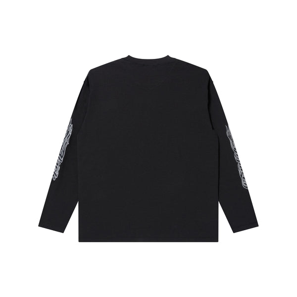 FLAME LOGO THERMAL L/S TEE BLACK