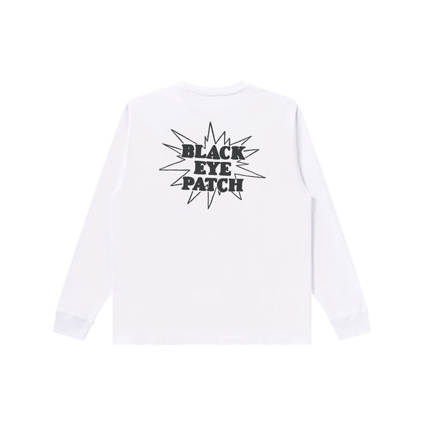 SHIT HAPPENS L/S TEE WHITE