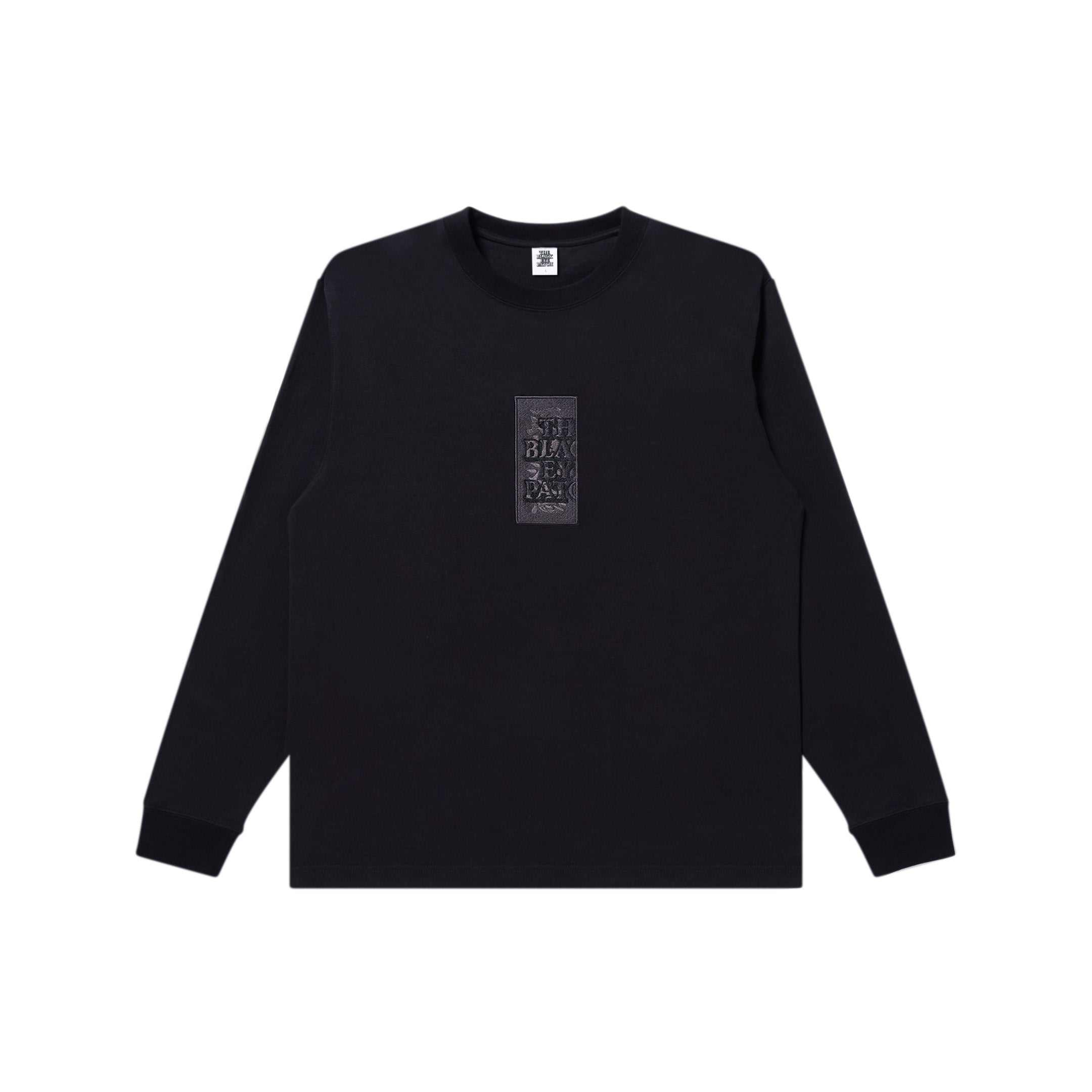 HWC SAME COLOR EMBROIDERED L/S TEE BLACK – BlackEyePatch