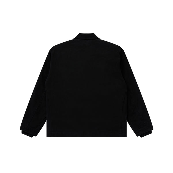 LEATHER PATCHED DUCK JACKET BLACK