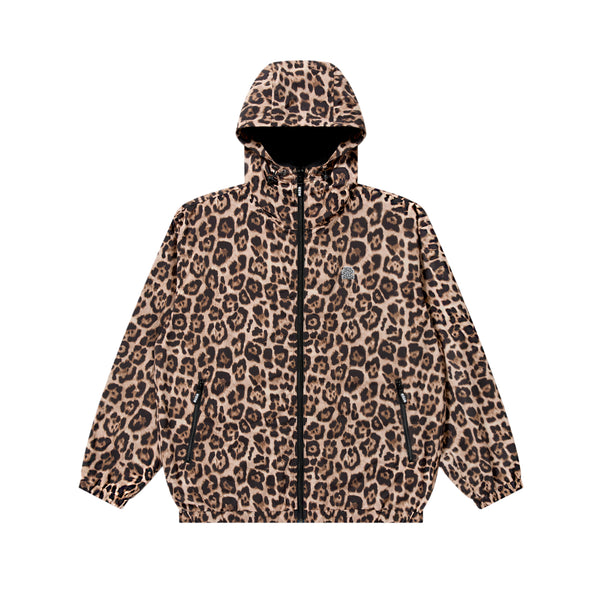 Leopard Patterned Ripstop Track Jacket