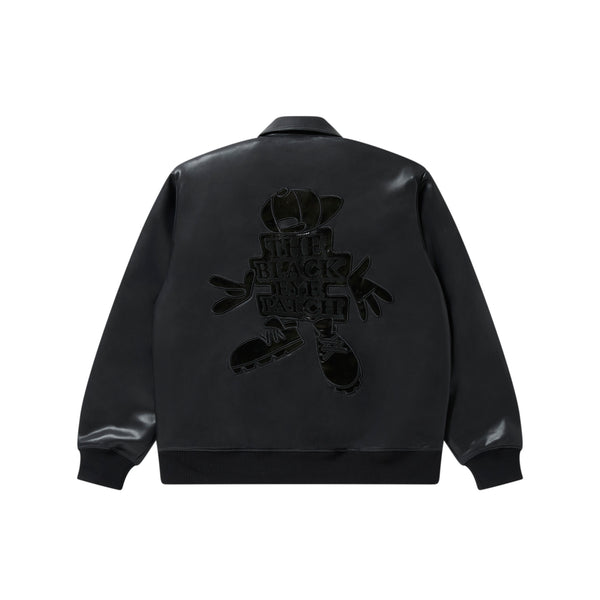 OG BOY FAUX LEATHER JACKET BLACK