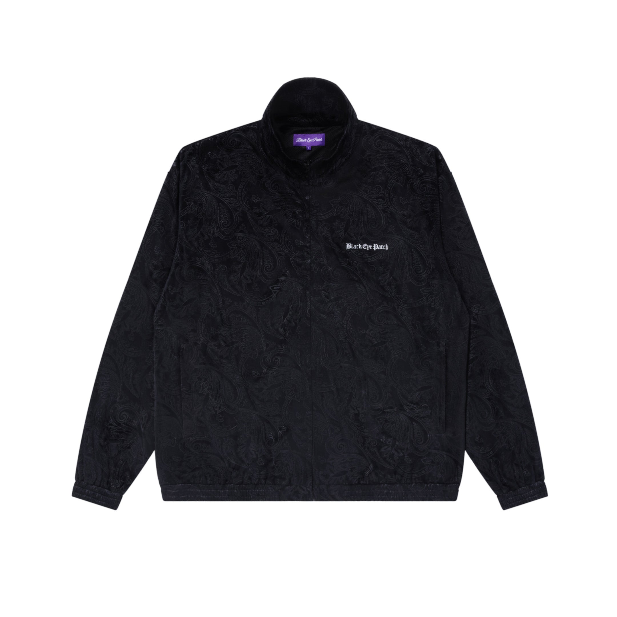 ぺーー　Blackeyepatch トラックジャケット PAISLEY EMBOSSED TRACK JACKET BLACK – BlackEyePatch