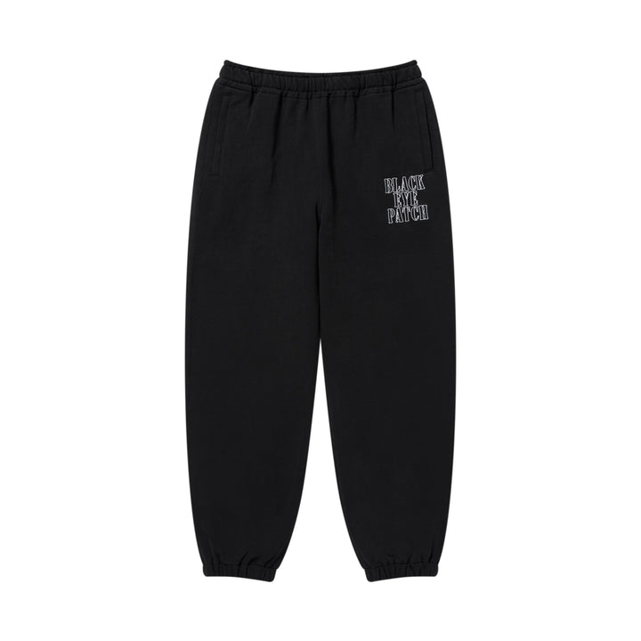 Stencil Logo Embroidered Sweat Pants, Black