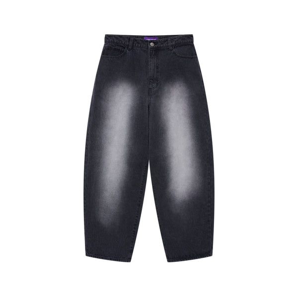 B EMBLEM EXTRA BAGGY JEANS BLACK