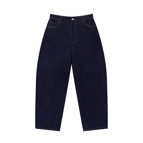 STENCIL LOGO WASHED EXTRA BAGGY JEANS INDIGO