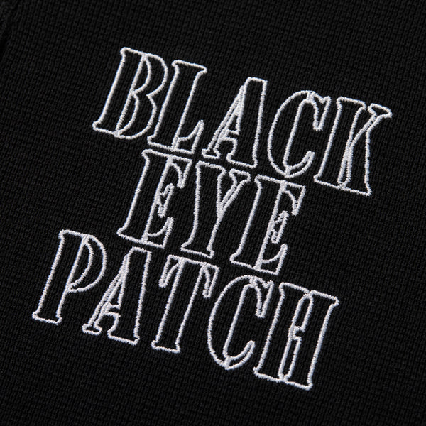 Stencil Logo Henley Neck Long Sleeve T-Shirt, Black