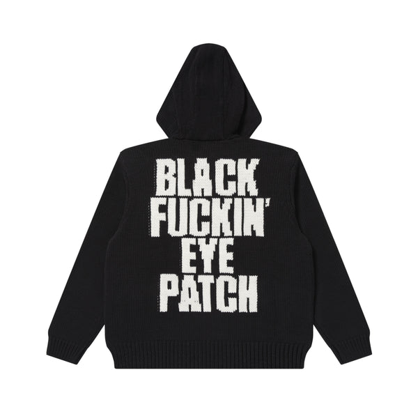 BFEP KNITTED ZIP HOODIE BLACK