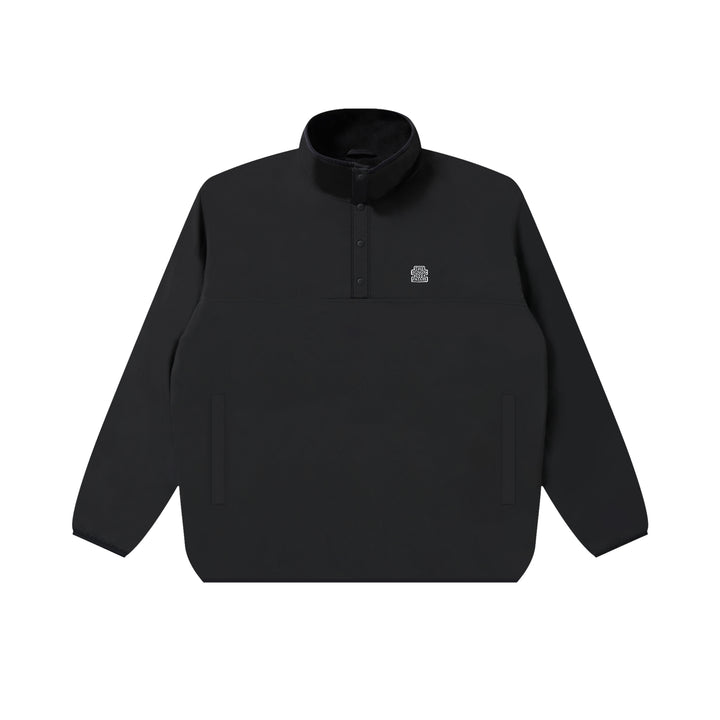 OG LABEL LEOPARD PATTERNED PULLOVER FLEECE BLACK