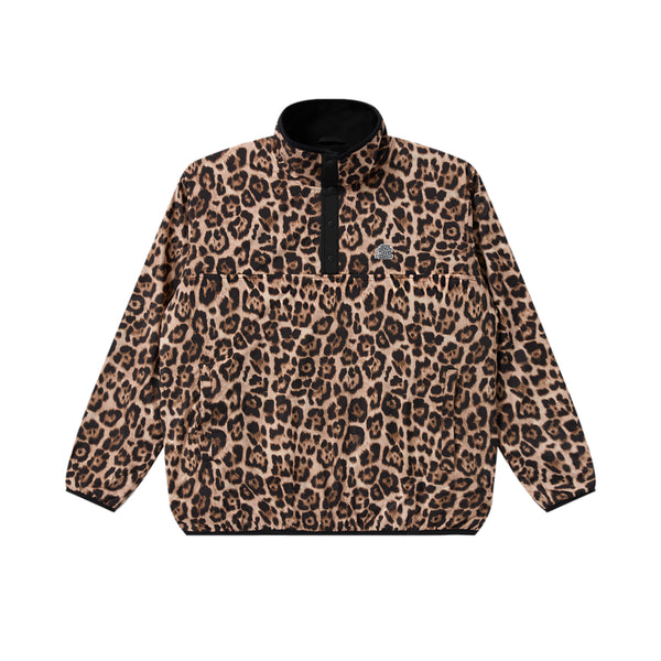 OG LABEL LEOPARD PATTERNED PULLOVER FLEECE MULTI