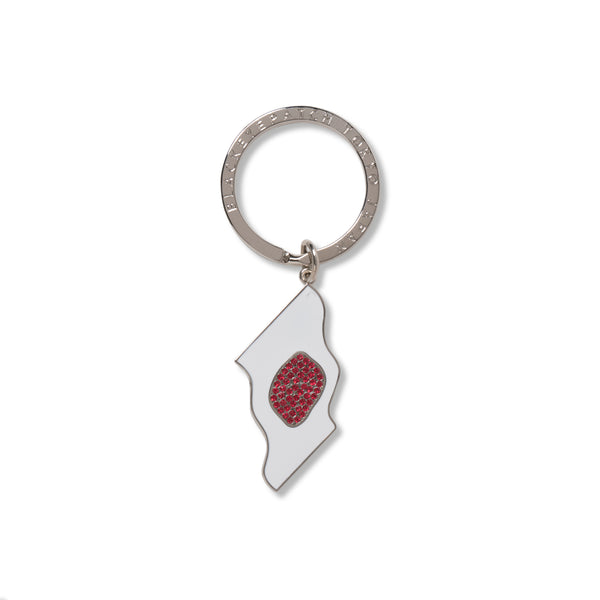 JAPAN FLAG KEYCHAIN SILVER