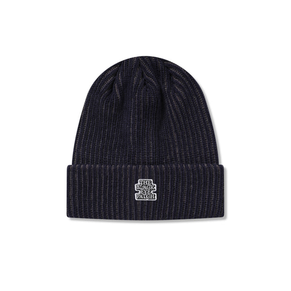 SMALL OG LABEL STRIPE BEANIE NAVY