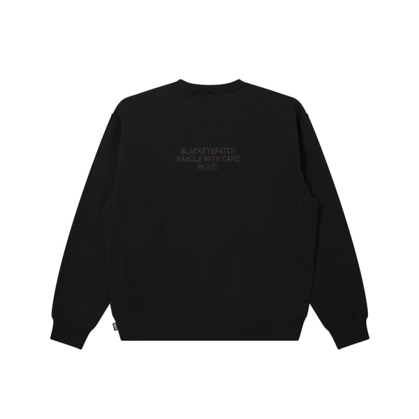 HWC LABEL CREW SWEAT BLACK