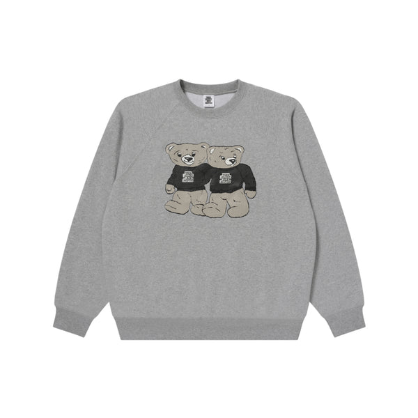 OG BEARS RAGLAN CREW SWEAT HEATHER GRAY