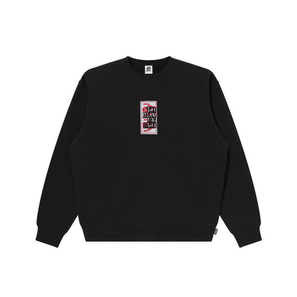 HWC GESTURE LABEL CREW SWEAT BLACK