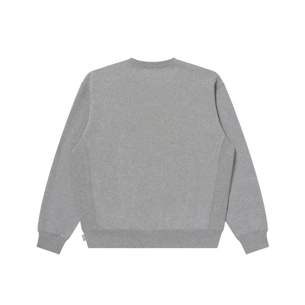 MULTI AUTOGRAPH LOGO CREW SWEAT HEATHER GRAY