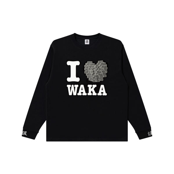 MIKADO I LOVE WAKA  L/S TEE BLACK