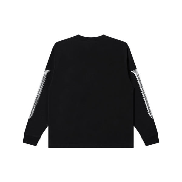 SCREWED ＆ DISTORTED OG LABEL L/S TEE BLACK