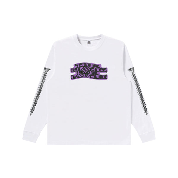 SCREWED ＆ DISTORTED OG LABEL L/S TEE WHITE