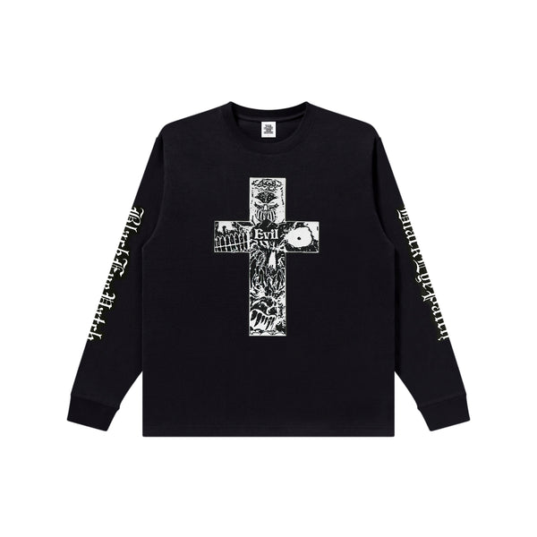 CROSS EVIL L/S TEE BLACK