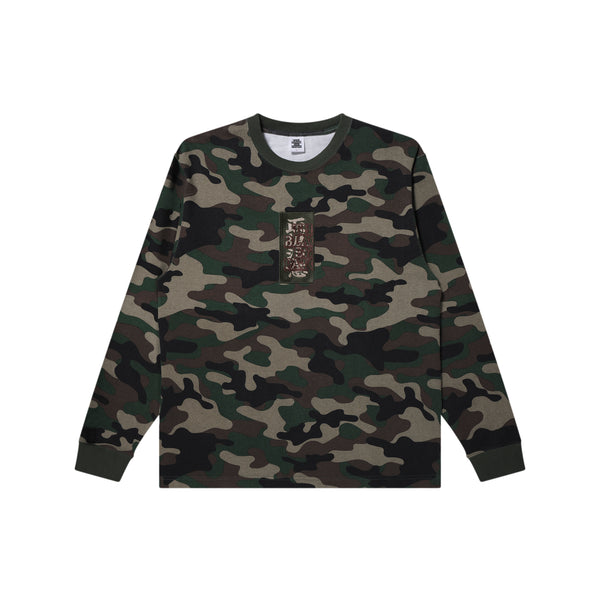 HWC LABEL WASHED CAMO HEAVYWEIGHT L/S TEE