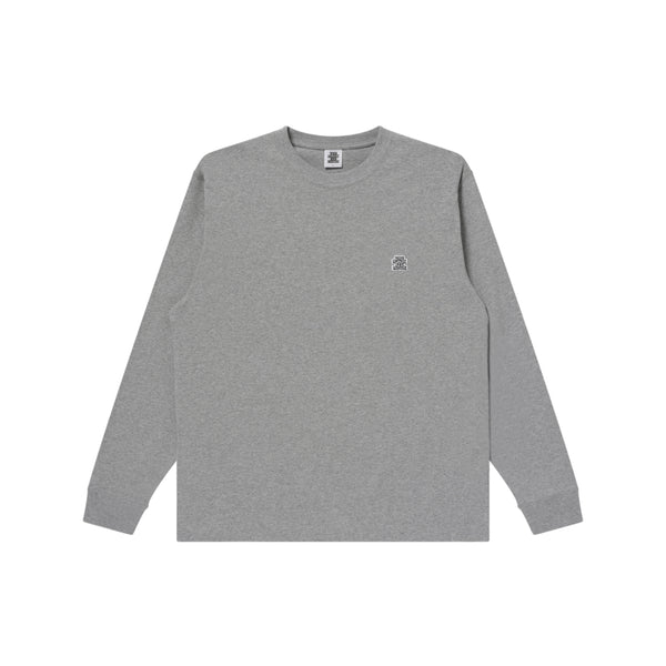 SMALL OG LABEL HEAVYWEIGHT L/S TEE HEATHER GRAY
