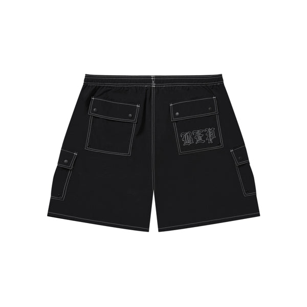 3 LETTER OE CARGO SWIM SHORTS BLACK