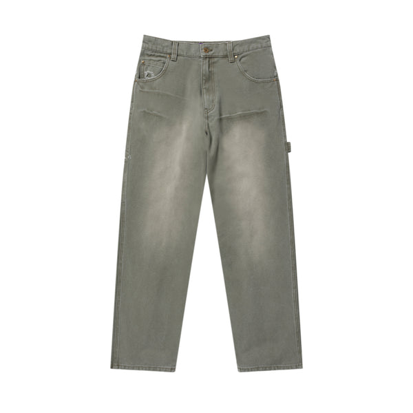 WASHED PAINTER DUCK PANTS OLIVE