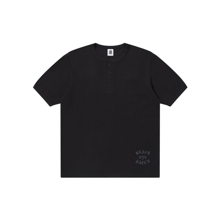 OE COLLEGE HENLEY TEE BLACK