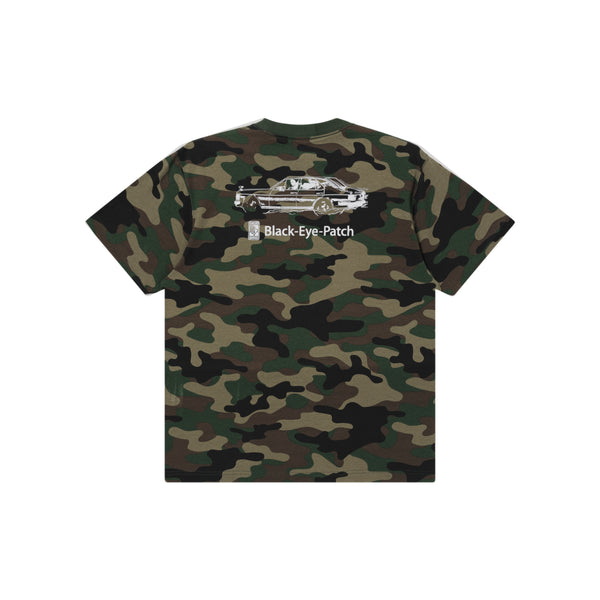 RHINESTONE DOUBLE R LOGO TEE WOODLAND CAMO