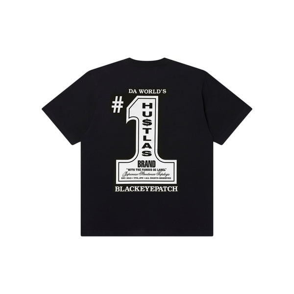 NUMBER ONE HUSTLAS TEE BLACK