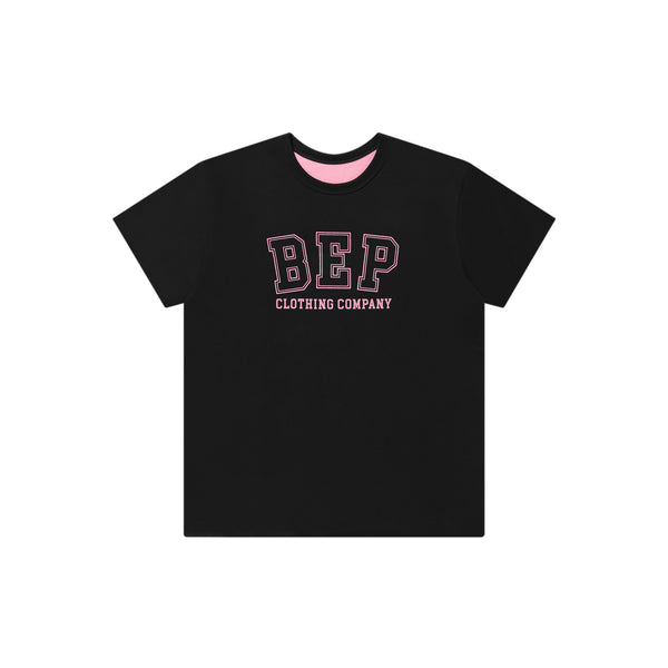 OG BOY REVERSIBLE COLLEGE TEE BLACK/PINK