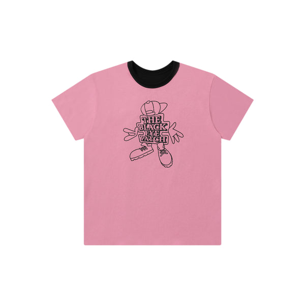 OG BOY REVERSIBLE COLLEGE TEE BLACK/PINK
