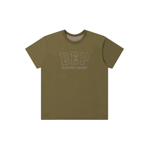 OG BOY REVERSIBLE COLLEGE TEE OLIVE/SAND