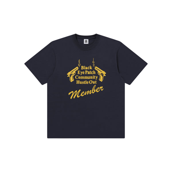 HUSTLE OUT MEMBER TEE NAVY