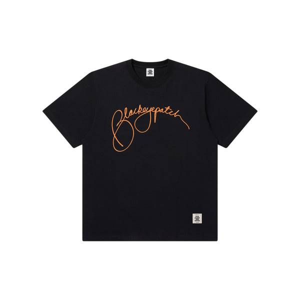 SLOPPY SCRIPT TEE BLACK
