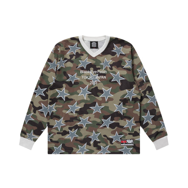 BRAND ORIGIN STARS L/S JERSEY WOODLAND CAMO