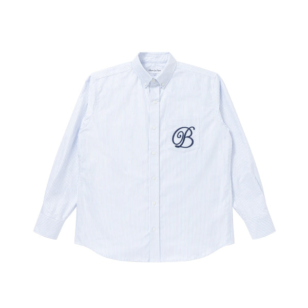 B Emblem Oxford Shirt Stripe