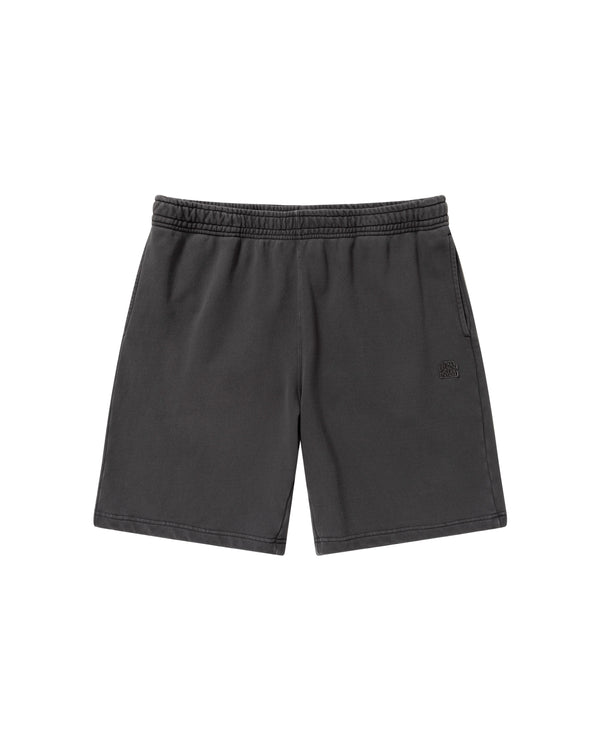 PIGMENT DYED SMALL OG LABEL SWEAT SHORTS BLACK