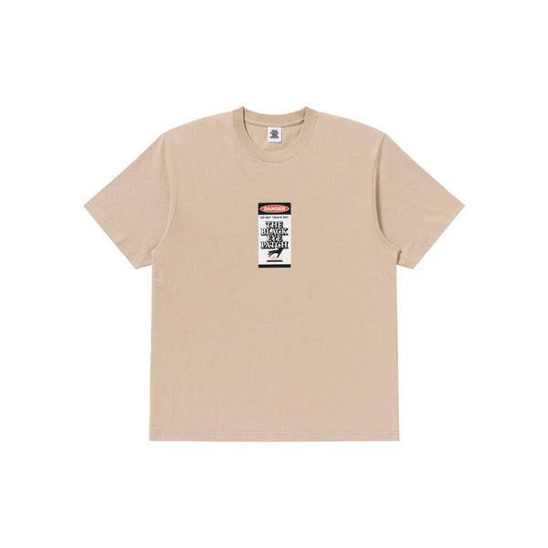 DANGER HOT LABEL TEE BEIGE