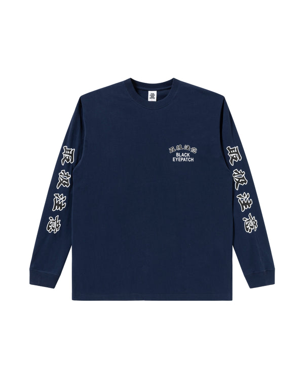 HANDLE WITH CARE L/S TEE NAVY