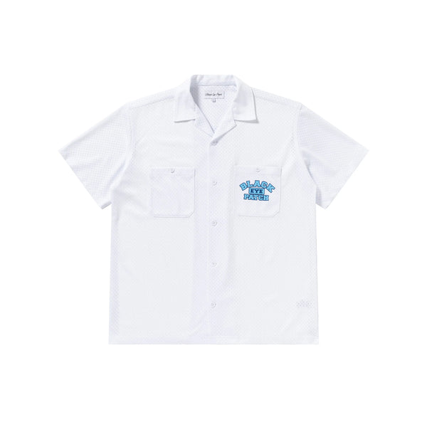 AREA CODE Short Sleeve Mesh Shirt, White