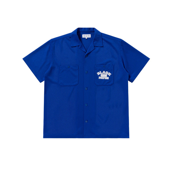 Area Code Short Sleeve Mesh Shirt, Blue