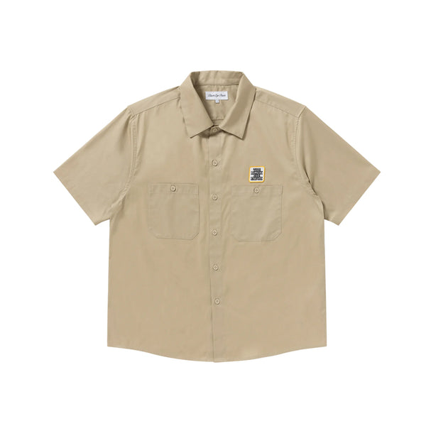LABEL PACK S/S WORK SHIRT BEIGE