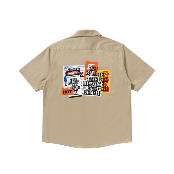 LABEL PACK S/S WORK SHIRT BEIGE