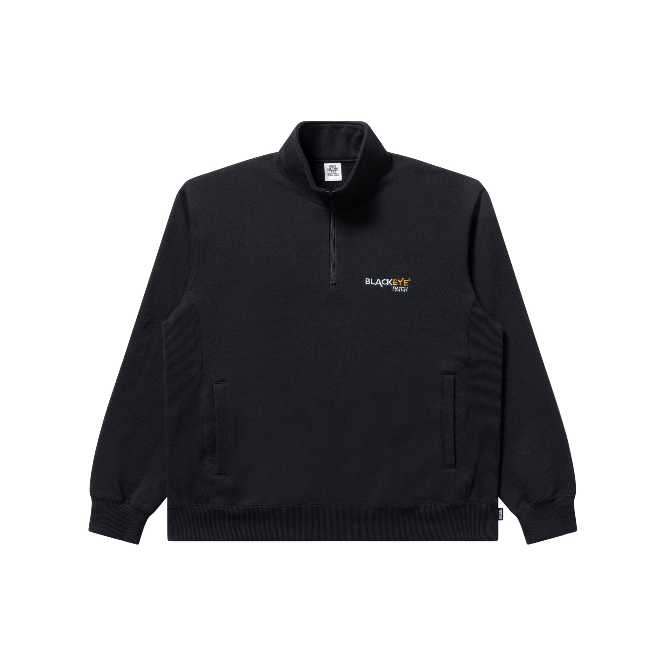 DURABILITY LOGO HALF ZIP SWEAT BLACK