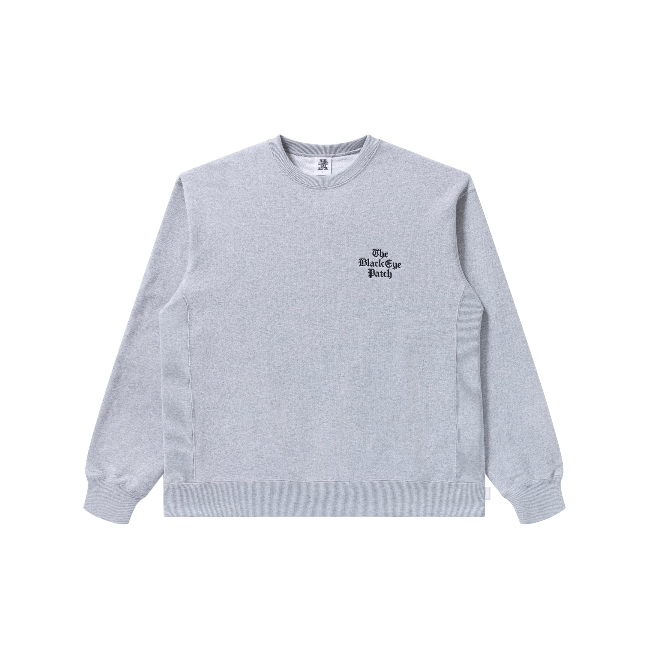 TIMES LOGO CREW SWEAT HEATHER GRAY – BlackEyePatch