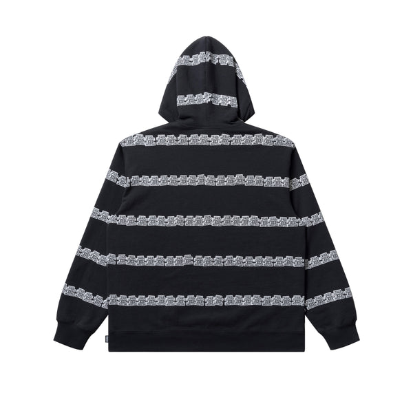 OG LABEL BORDERED HOODIE BLACK