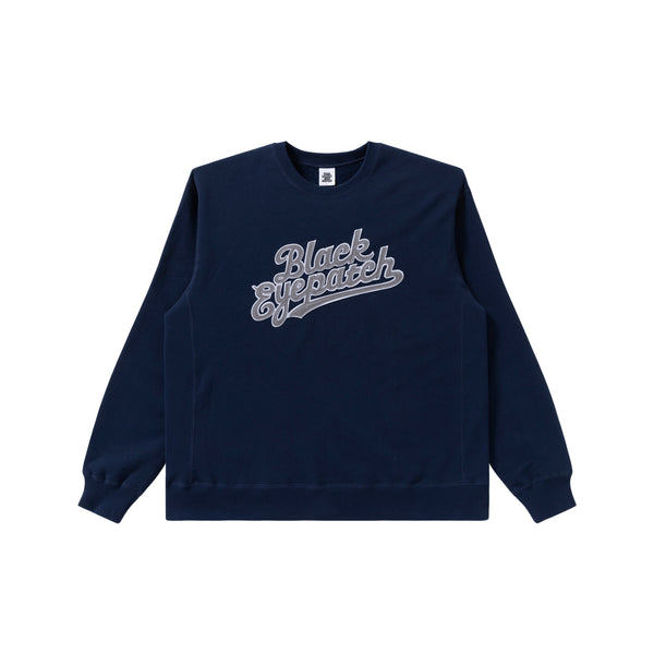 TEAM SCRIPT CREW SWEATSHIRT, NAVY